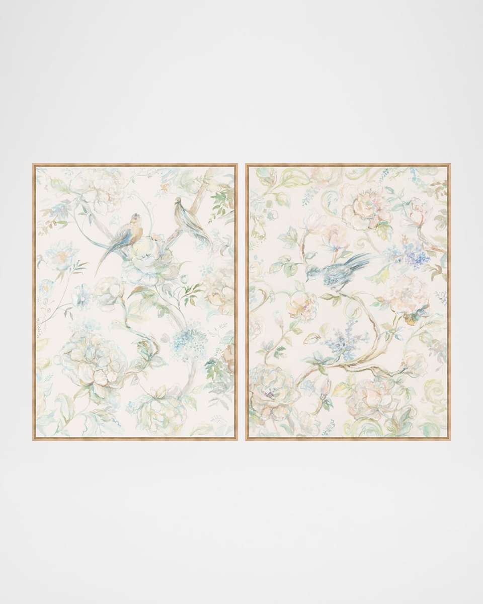 "Harmony In Nature's Melody II" Set of 2 Framed Giclees by Maelani Blue, 31.25" x 41.25"